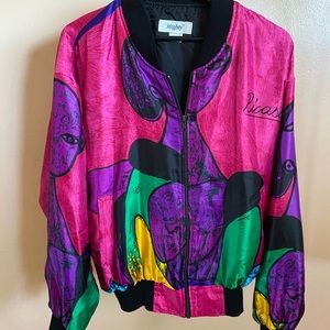 VINTAGE Picasso satin Bomber Jacket